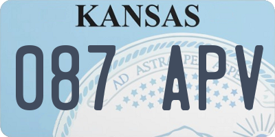 KS license plate 087APV