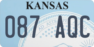 KS license plate 087AQC