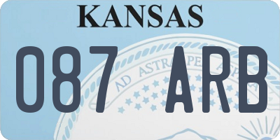 KS license plate 087ARB
