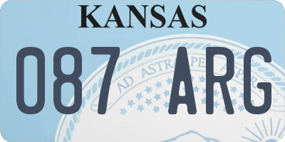 KS license plate 087ARG