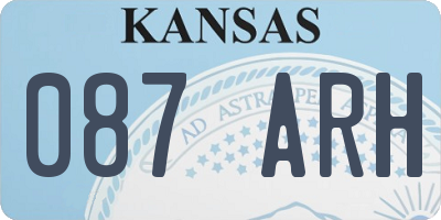 KS license plate 087ARH
