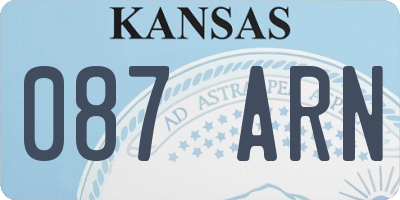 KS license plate 087ARN
