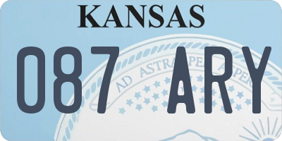 KS license plate 087ARY