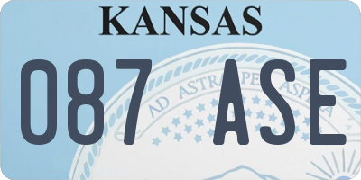 KS license plate 087ASE
