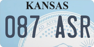 KS license plate 087ASR