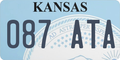 KS license plate 087ATA