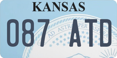 KS license plate 087ATD