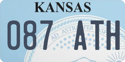 KS license plate 087ATH