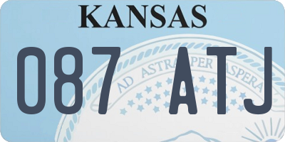 KS license plate 087ATJ