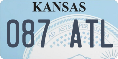 KS license plate 087ATL