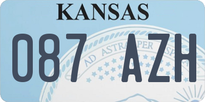 KS license plate 087AZH
