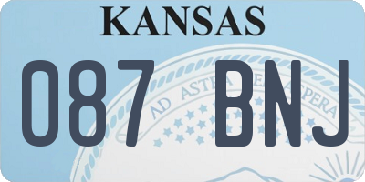 KS license plate 087BNJ
