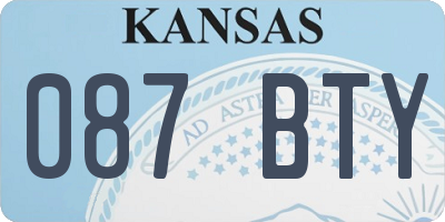 KS license plate 087BTY