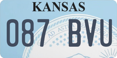 KS license plate 087BVU