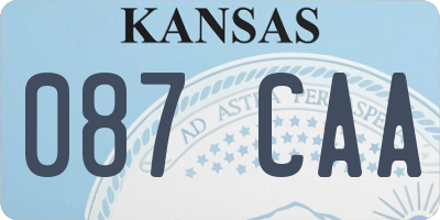 KS license plate 087CAA