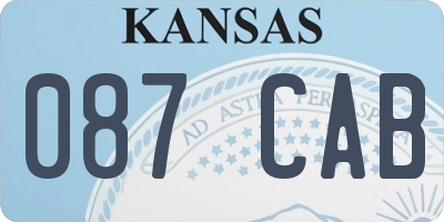 KS license plate 087CAB