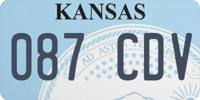 KS license plate 087CDV
