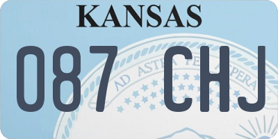 KS license plate 087CHJ