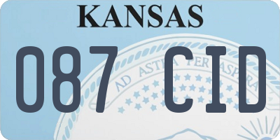 KS license plate 087CID