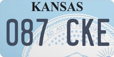 KS license plate 087CKE