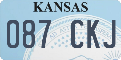 KS license plate 087CKJ