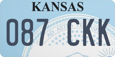 KS license plate 087CKK