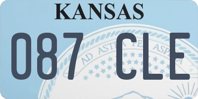 KS license plate 087CLE
