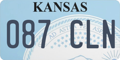KS license plate 087CLN