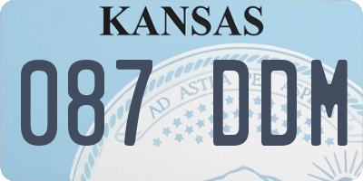 KS license plate 087DDM