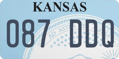 KS license plate 087DDQ