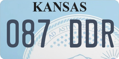 KS license plate 087DDR