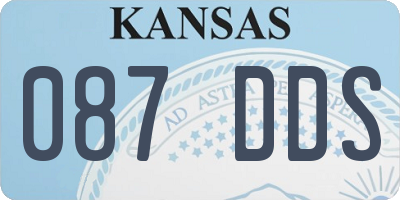 KS license plate 087DDS