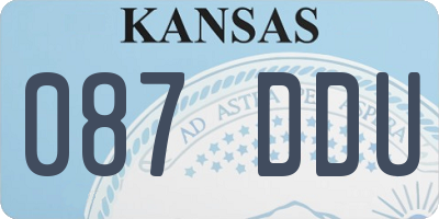 KS license plate 087DDU