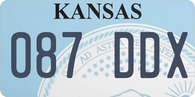 KS license plate 087DDX