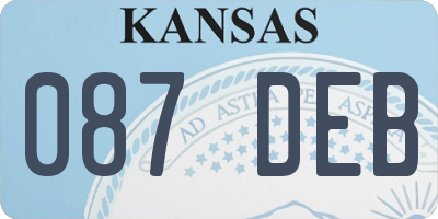 KS license plate 087DEB