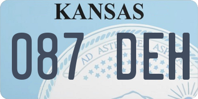 KS license plate 087DEH