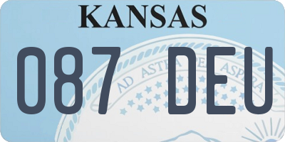 KS license plate 087DEU