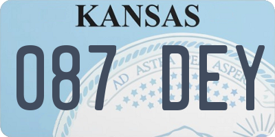 KS license plate 087DEY