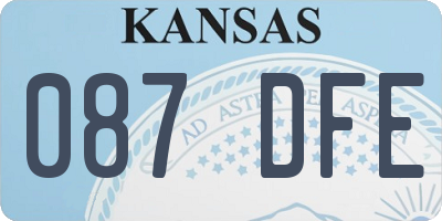 KS license plate 087DFE