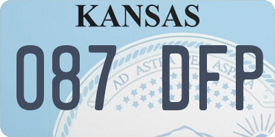 KS license plate 087DFP