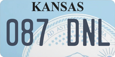 KS license plate 087DNL