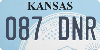 KS license plate 087DNR