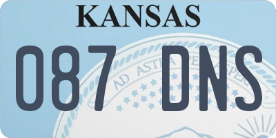 KS license plate 087DNS