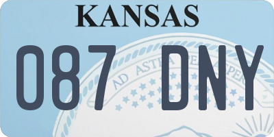 KS license plate 087DNY
