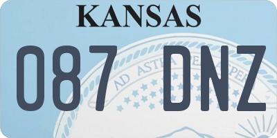 KS license plate 087DNZ