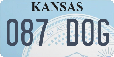 KS license plate 087DOG