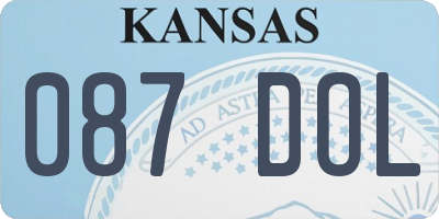 KS license plate 087DOL