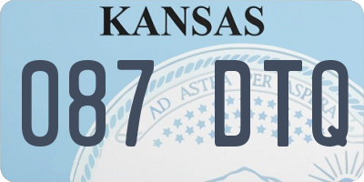 KS license plate 087DTQ