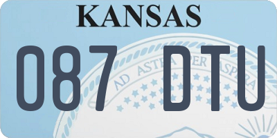 KS license plate 087DTU