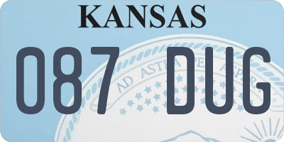 KS license plate 087DUG